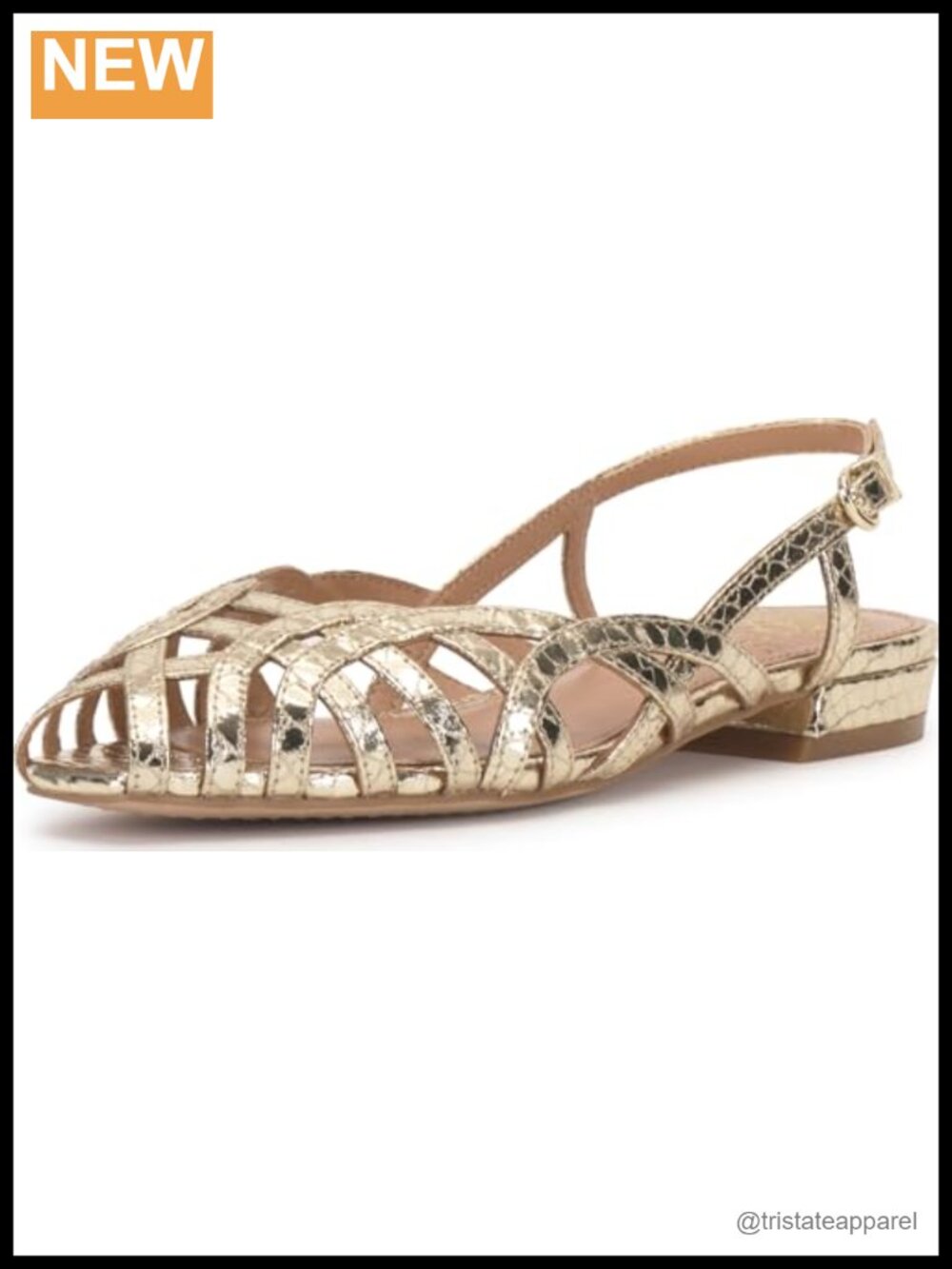 Vince Camuto Stiorra Strappy Faux Leather Flat Sandals Slingback Braided